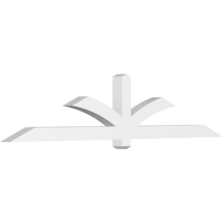 Ekena Millwork Redmond Architectural Grade PVC Gable Bracket, 96"W x 20"H x 4"D x 4"F, 5/12 Pitch GBP096X20X0404RED00